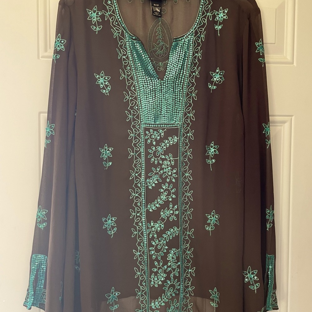 Lane Bryant NWOT Sheer Top Blouse